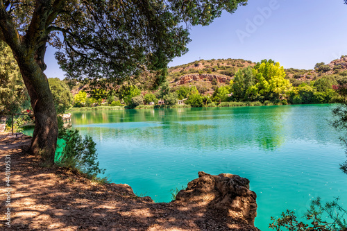 Laguna de San Pedro en las Lagunas de Ruidera. España. Europa.
