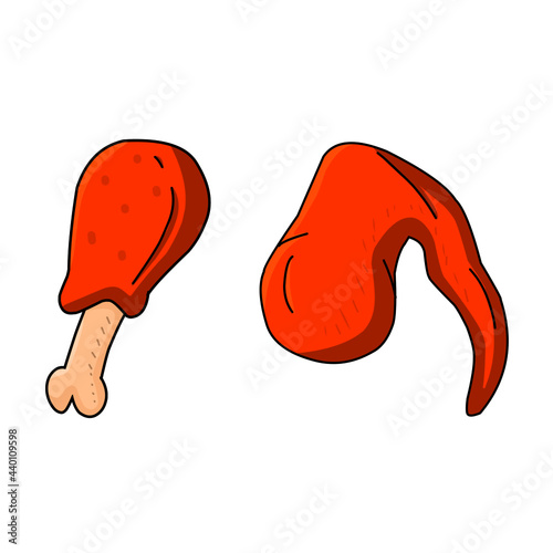 Illustration vector graphic of fride chicken good for restaurant menu  photo