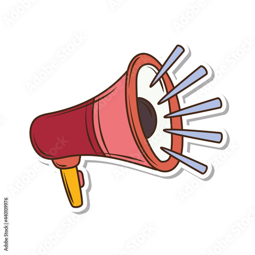 megaphone marketing sticker