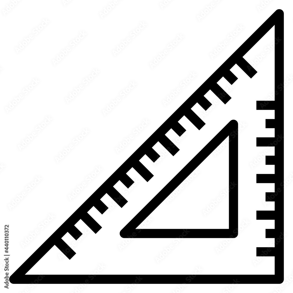 Ruler outline style icon