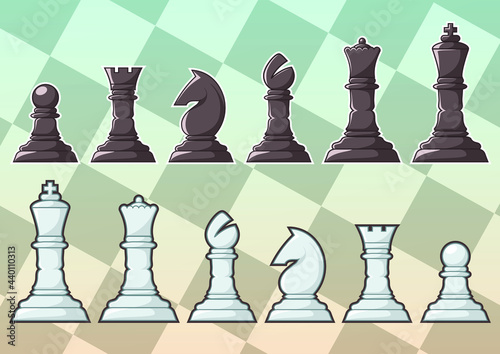 Chess Set Teal and Orange