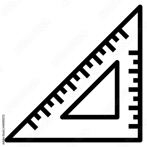 Ruler outline style icon