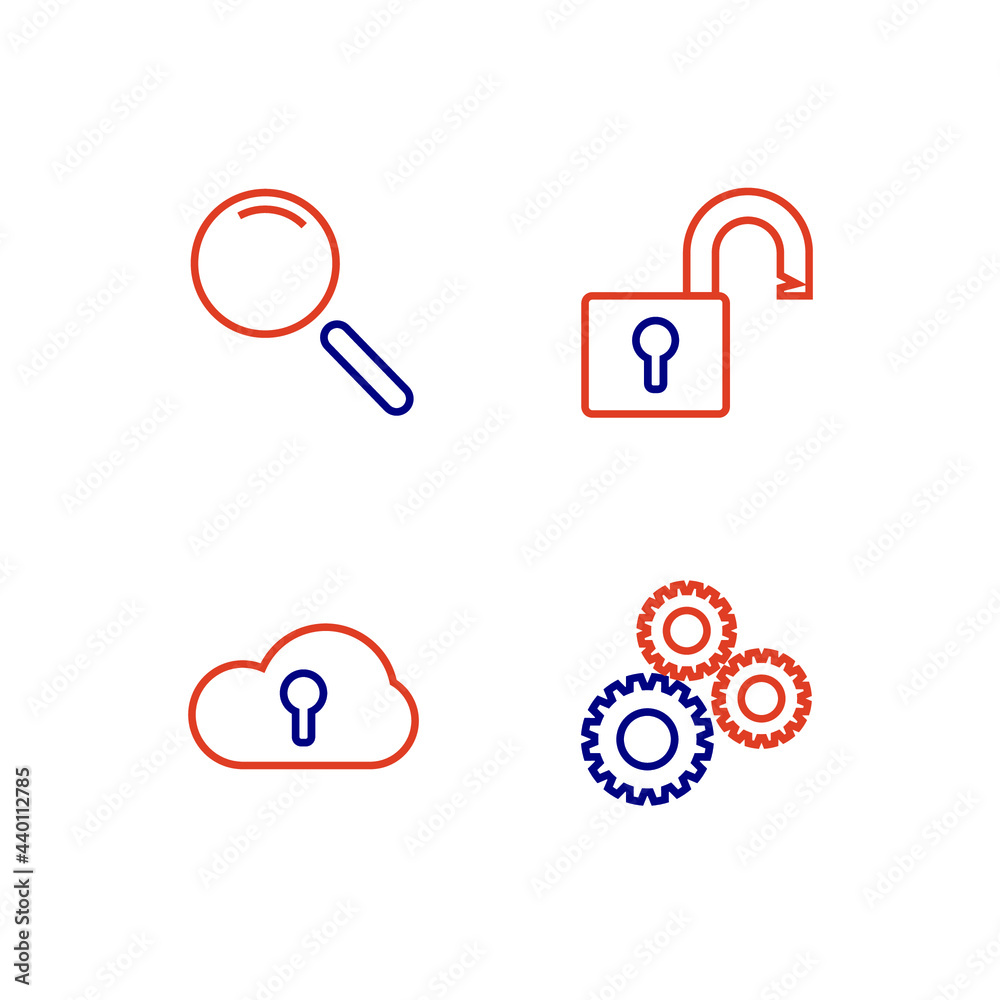 security set icon, isolated security set sign icon, vector illustration security set icon, isolated security set sign icon, vector illustration