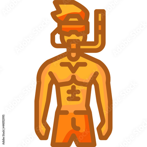 snorkel line icon