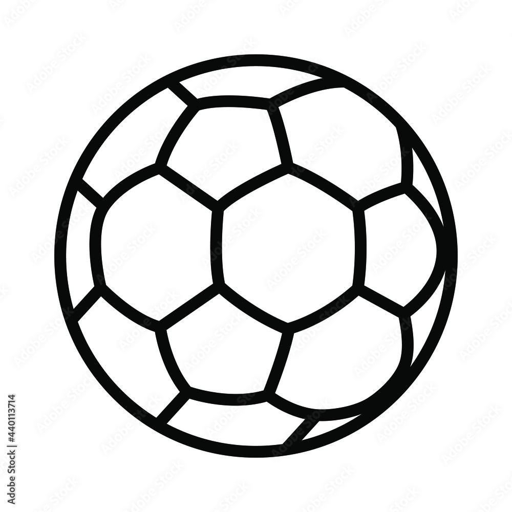 Fototapeta premium Football ball icon. Flat pictogram vector stock illustration. Isolated sign eps10
