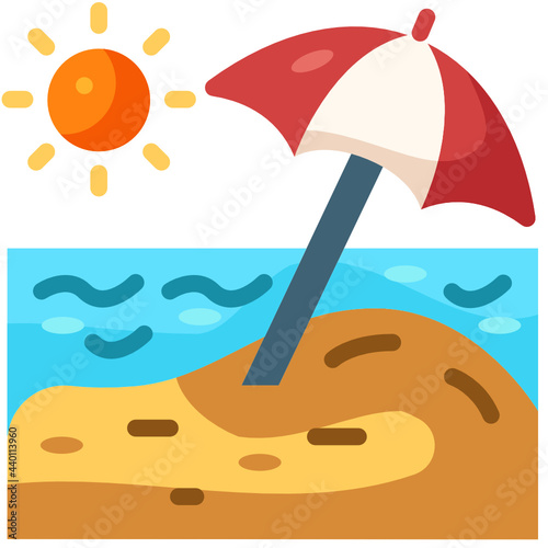 parasol flat icon
