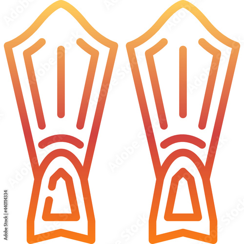 fins flat icon