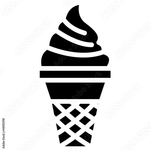 ice cream glyph icon