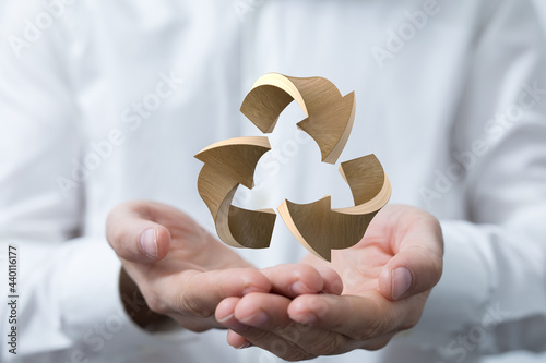 Concept of recycling - 3d rendering eco photo