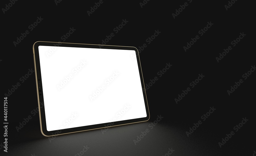 Tablet 3d computer with blank screen illustration Tablet 3d computer with blank screen illustration