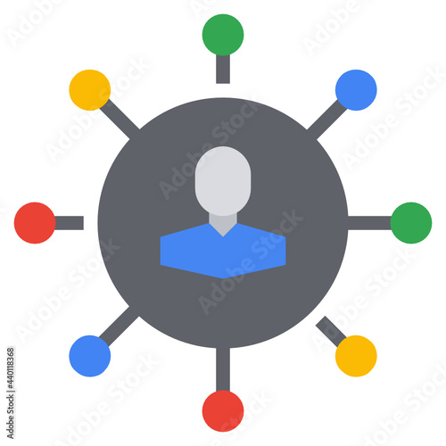 network flat icon