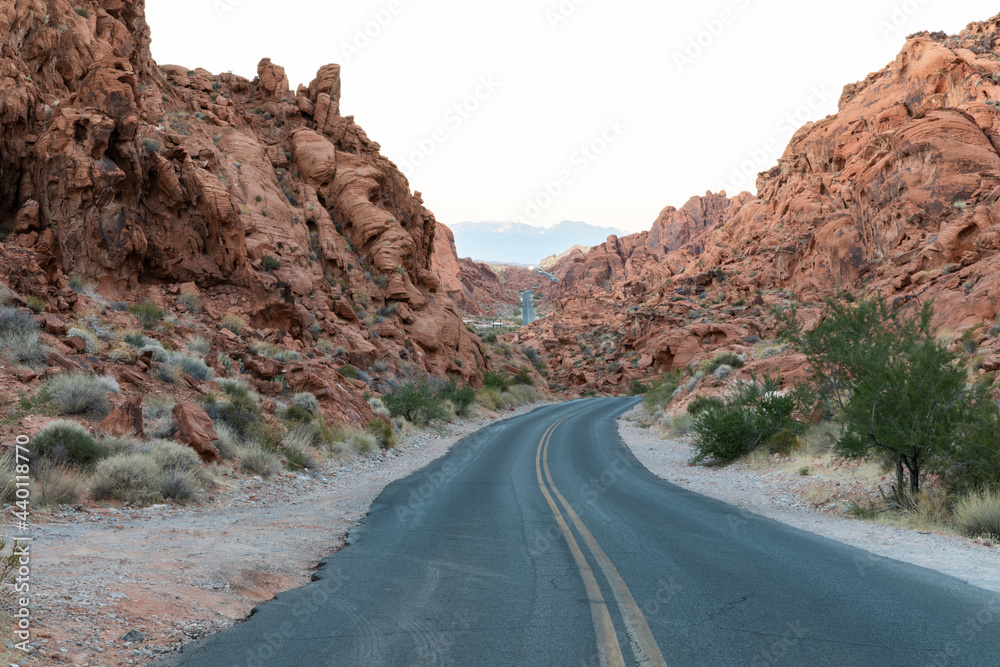 Valley of Fire, Nevada: the road in the desert