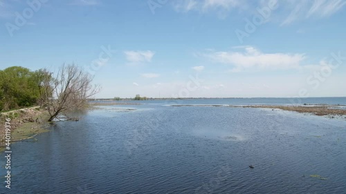 The beautiful view of Lake Erie in in North America photo