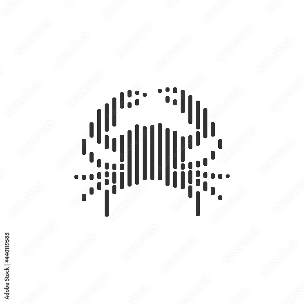 Crab black barcode line icon vector on white background. Crab black barcode line icon vector on white background.