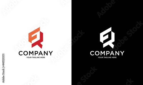 Letter FR Logo Icon Design Template Element, Abstract letter FR logotype