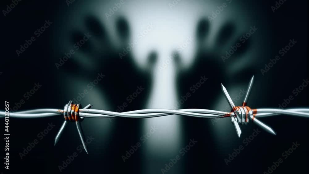 Animated barbed wire
3d render of barbed wire with blood drop and tortured shadow in background Animated barbed wire
3d render of barbed wire with blood drop and tortured shadow in background