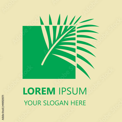 palm tree logo design template. abstract summer and vacation badge and emblem for holiday travel, rentals, tropical spa. palm tree illustration vector 