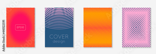 Minimalist trendy cover with line geometric elements and shapes. © Holo Art