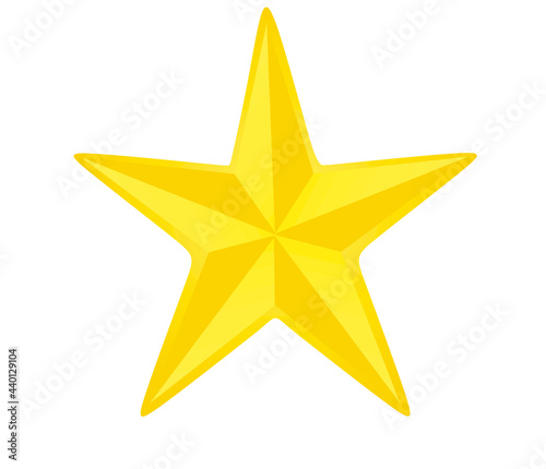 Yellow star isolated. vector illustration