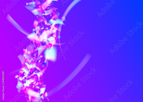 Cristal Confetti. Carnival Glare. Blur Prismatic Sunlight. Shiny Flare. Birthday Background. Bright Art. Purple Party Sparkles. Glamour Foil. Pink Cristal Confetti