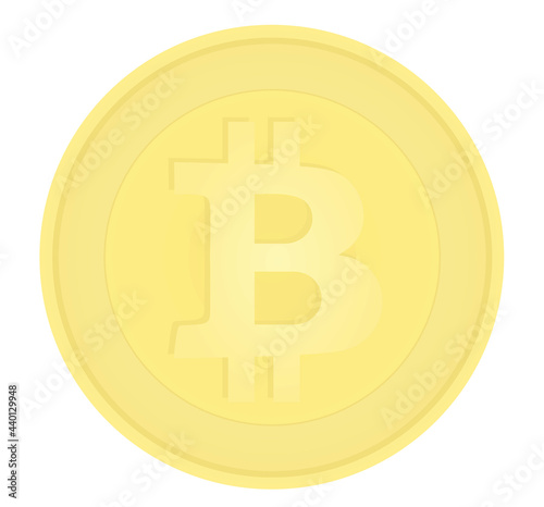 Bitcoin coin isolated. vector illustration