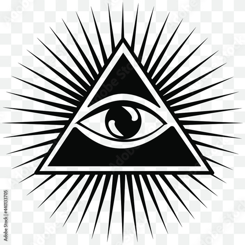 Eye of Providence Symbol. Tattoo. Vector illustration.