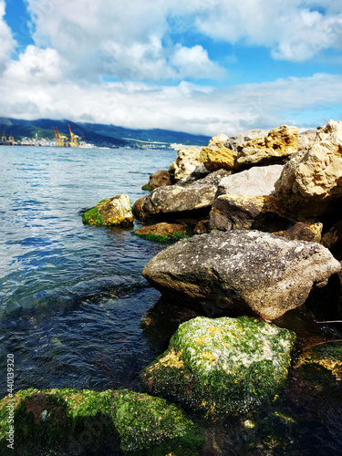 rocky stones by the sea photo