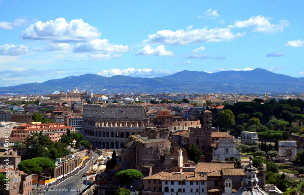 panorama of the city of Rome