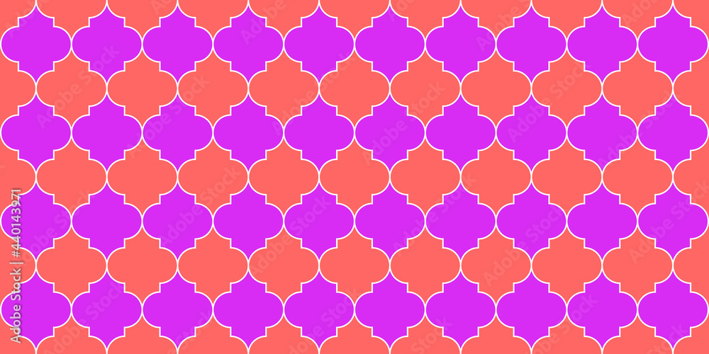 Seamless Moroccan Pattern Traditional Ramadan Mosque Golden Shape. Moroccan