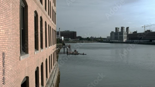 boston fort point pan to brick building photo