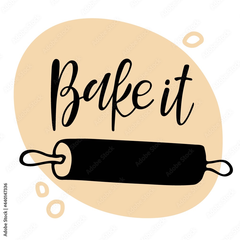 Bake it Calligraphy. Hand written brush Lettering with dough, rolling ...