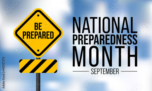 National Preparedness month (NPM) is observed every year in September,  to promote family and community disaster planning now and throughout the year. vector illustration