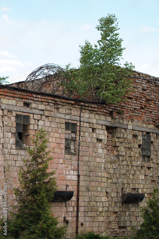 old house in the mountains. old abandoned building. old abandoned house. 