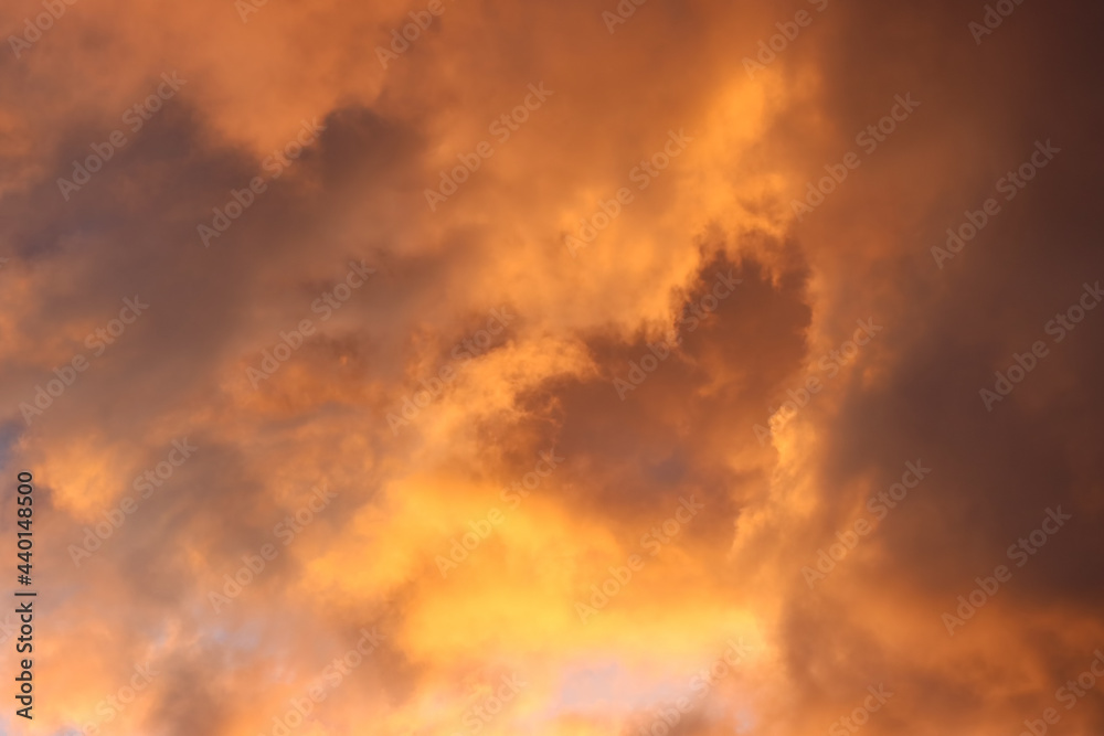 Sky with clouds at sunrise.