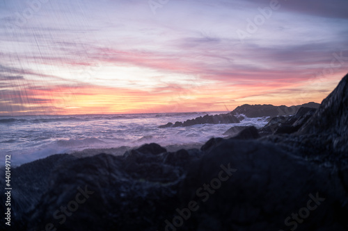 Horizontal Sunset Background with light Splash on the side