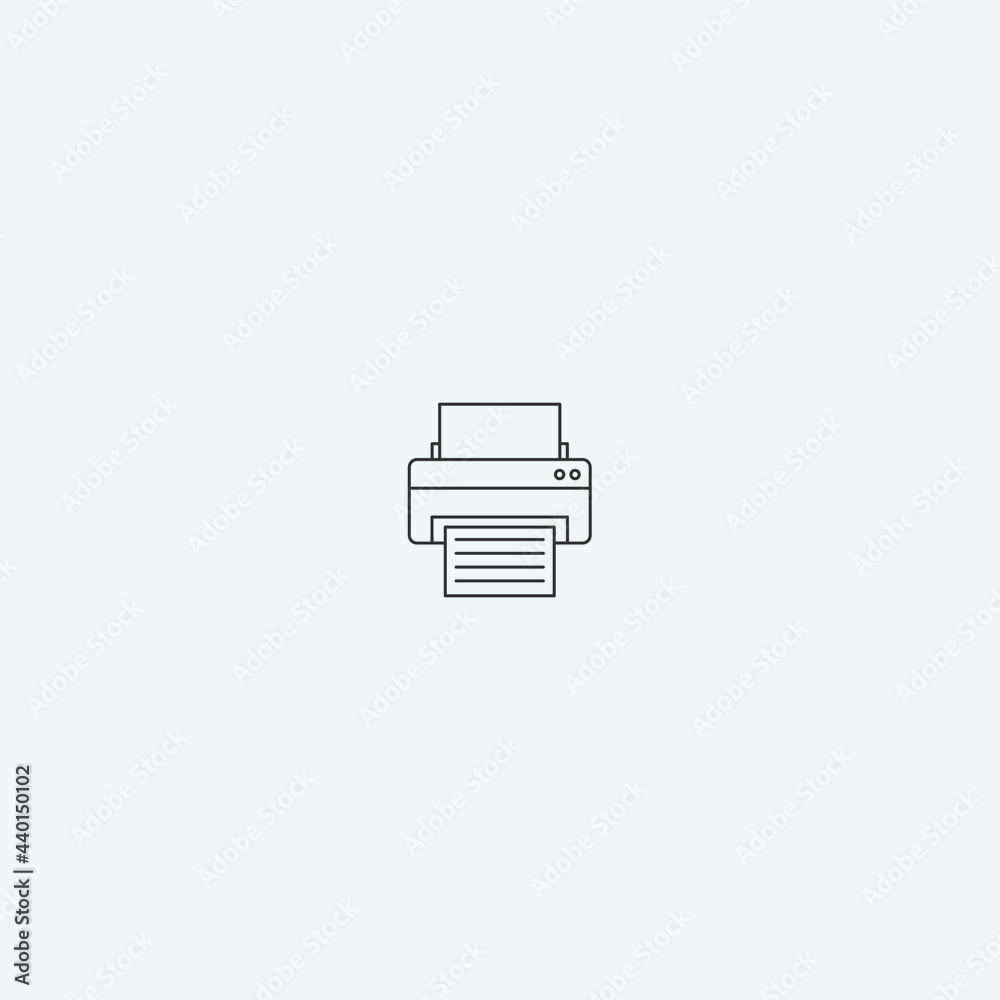 Printer vector icon illustration sign Printer vector icon illustration sign