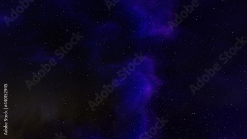 Space background with realistic nebula and shining stars. Colorful cosmos with stardust and milky way. Magic color galaxy. Infinite universe and starry night. 3d Render