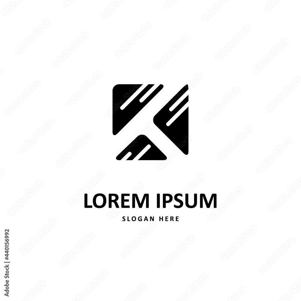 Abstract letter k logo template design isolated on white background Abstract letter k logo template design isolated on white background