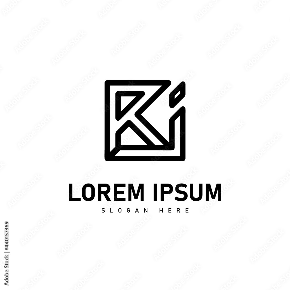 Initial letter rj logo template design isolated on white background Initial letter rj logo template design isolated on white background