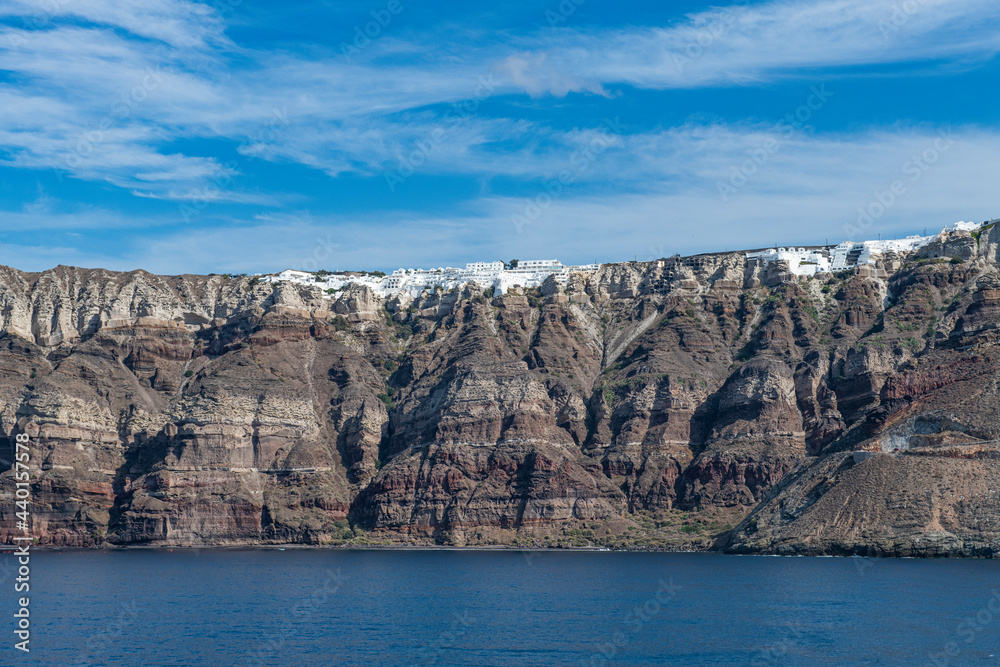Greece, Santorini, Volcanic rocks of Santorini caldera Greece, Santorini, Volcanic rocks of Santorini caldera