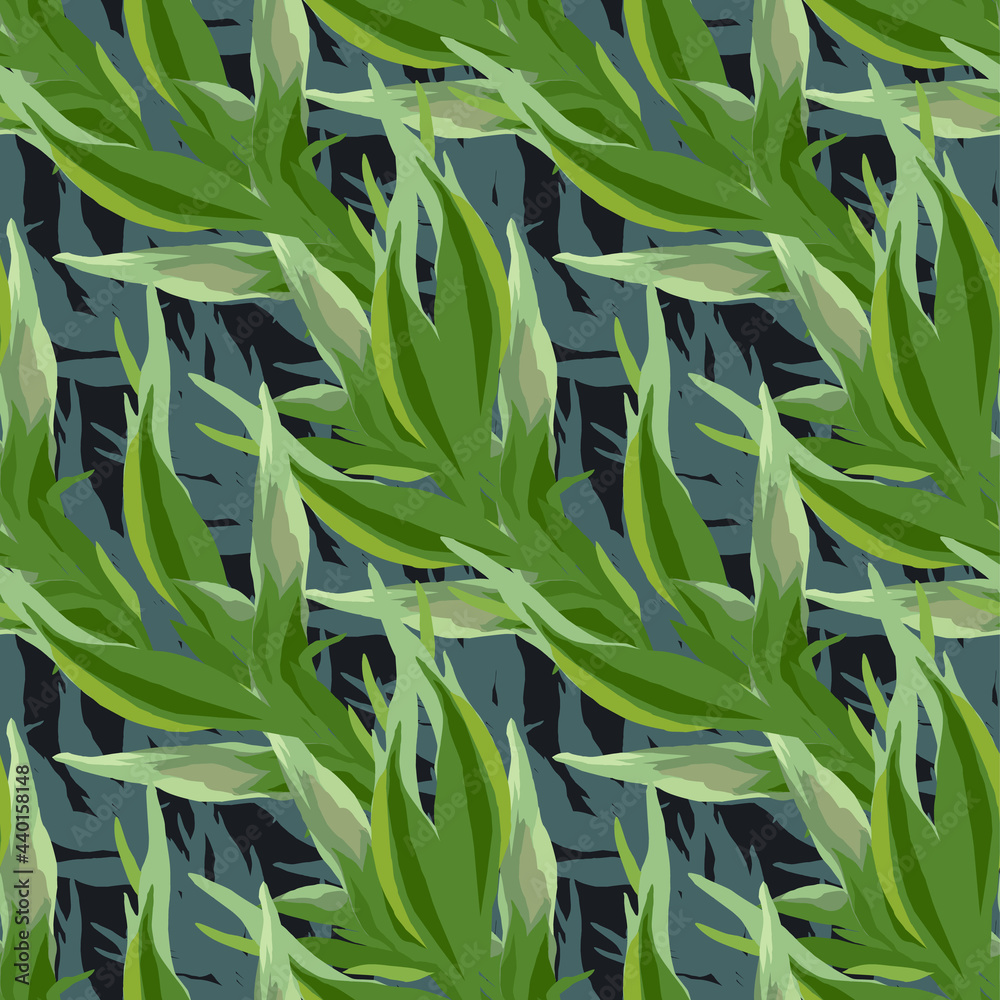 Obraz premium Abstract seamless pattern with leaves. illustration file.
