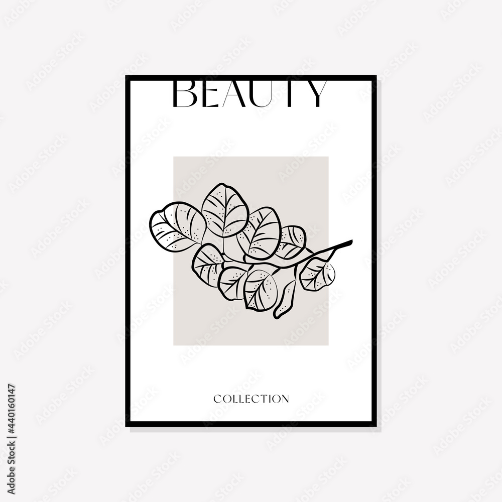 Botanical wall art vector set. Bohemian line art drawing with abstract shape. Abstract line art design for print, cover, wallpaper. Minimal and natural wall art. Botanical wall art vector set. Bohemian line art drawing with abstract shape. Abstract line art design for print, cover, wallpaper. Minimal and natural wall art.