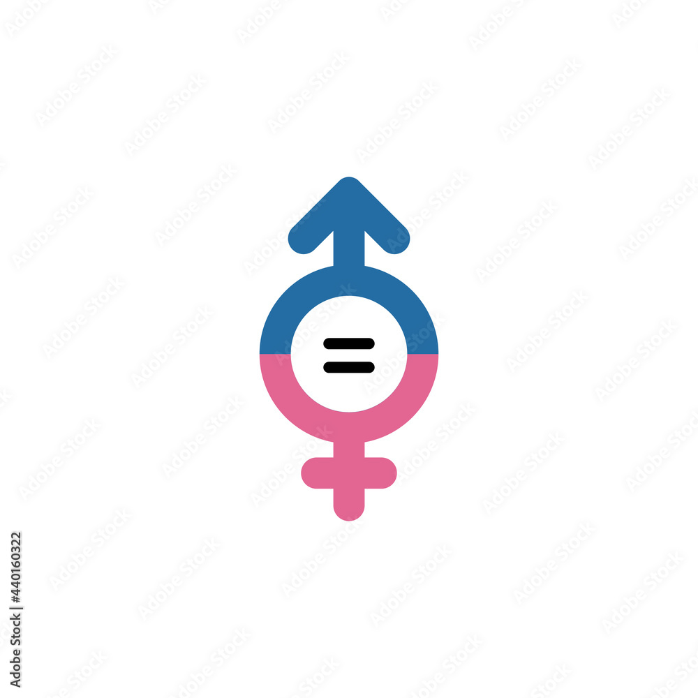 Gender equality icon sex vector symbol female and male sign stock