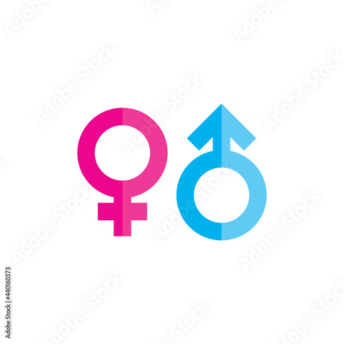 Gender Icon, Sex Vector Symbol, Female and Male Sign