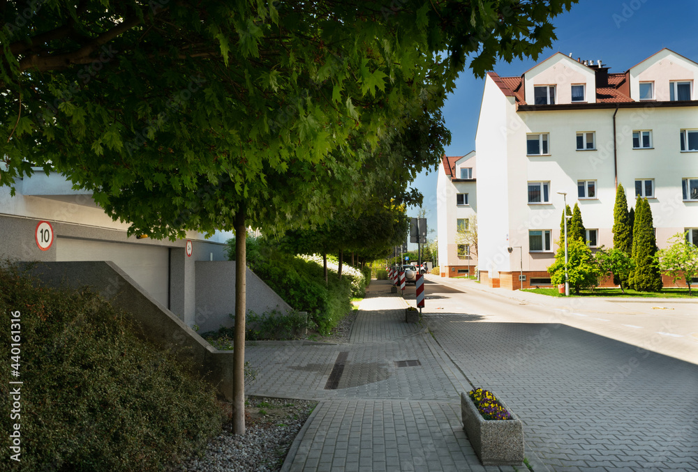 Fototapeta premium Modern Apartment Building, New Architecture, Complex Exterior