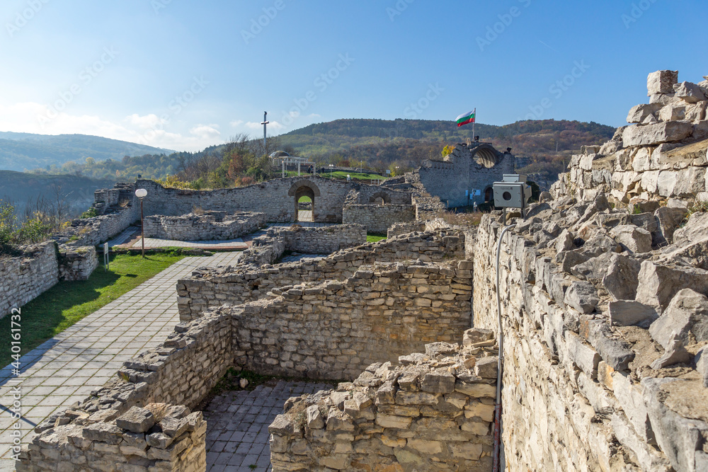 Ruins of medieval fortress in Lovech, Bulgaria