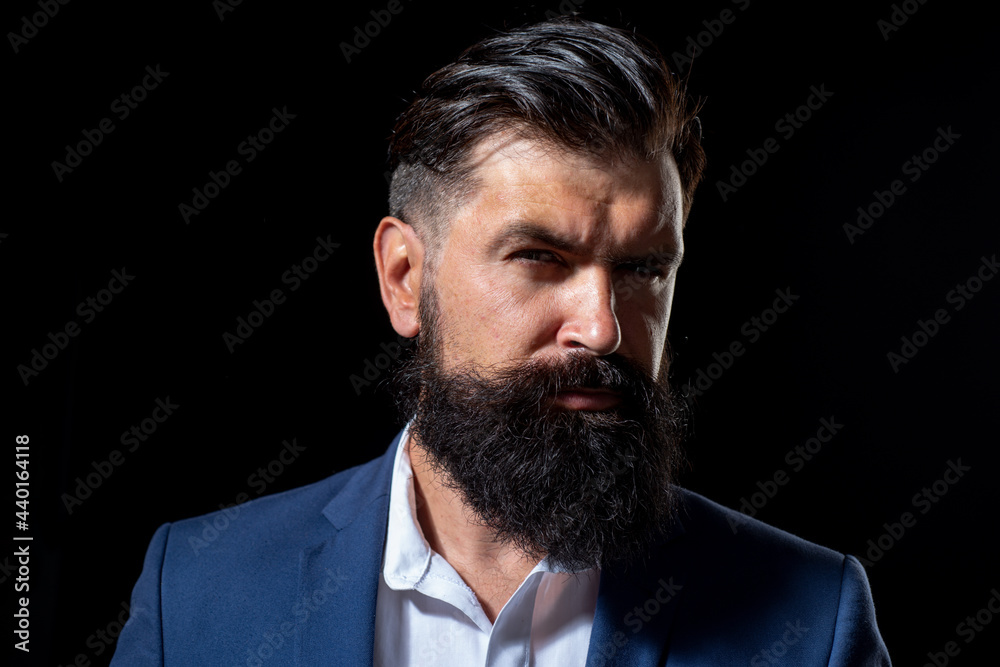Man haircut, modern hair style. Close up portrait of male model with long  hair. Healthcare and hair care concept. Stock Photo | Adobe Stock