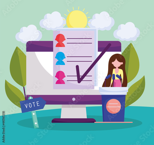 vote online with computer