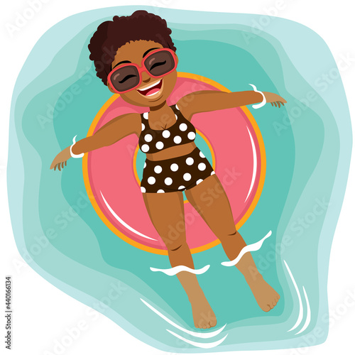Young fat black woman with ...