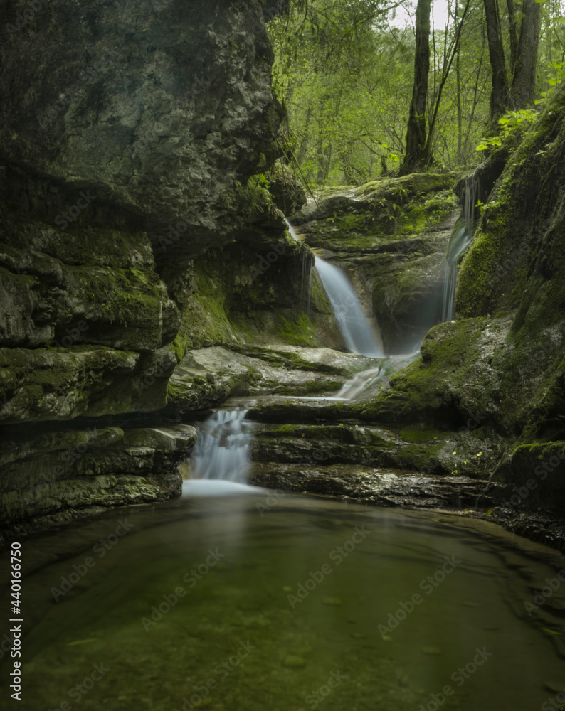 waterfall in the forest waterfall in the forest